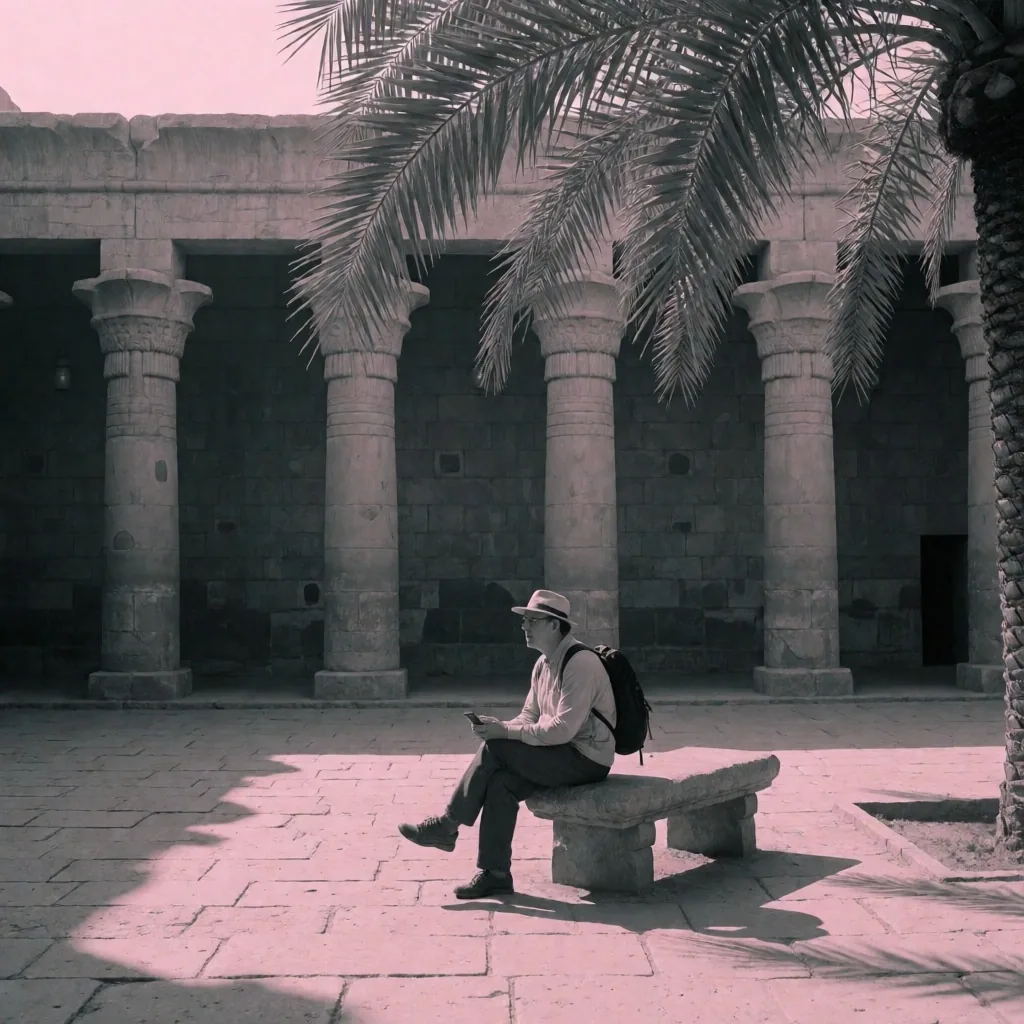 A quiet shaded courtyard in Egypt for rest