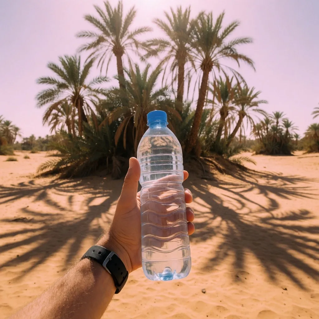 Date palms under the Egyptian midday sun